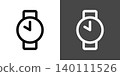 Simple wristwatch icon illustrations: 10 o'clock, 10 o'clock 140111526