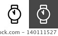 Simple wristwatch icon illustrations: 11 o'clock, 23:00 140111527
