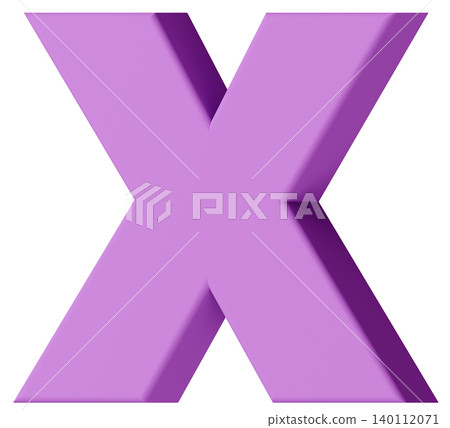 3D材質_字母_X_紫色 3D材質_字母_X_紫色 140112071