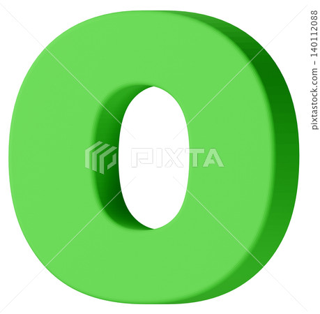 3D Material_Alphabet_O_Green 3D Material_Alphabet_O_Green 140112088