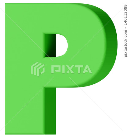 3D Material_Alphabet_P_Green 3D Material_Alphabet_P_Green 140112089