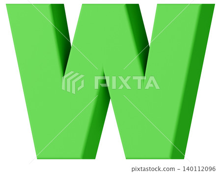 3D Material_Alphabet_W_Green 3D Material_Alphabet_W_Green 140112096