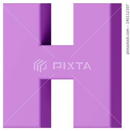 3D材質_字母_H_紫色 3D材質_字母_H_紫色 140112107