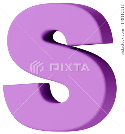 3D材質_字母_S_紫色 140112118
