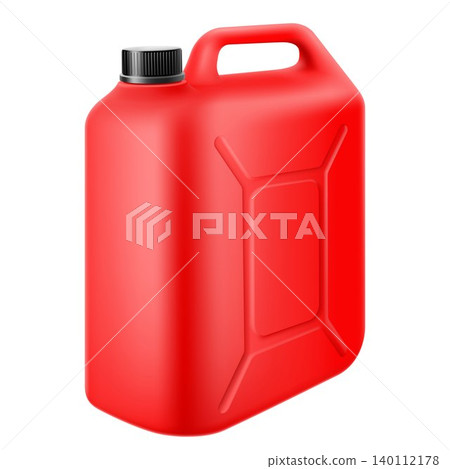 Fuel canister. Gasoline or petrol canister, isolated on white. Concept of automobile oil gallon, natural energy tube. Red Gas Can Fuel Storage icon 3d render illustration. Realistic 3d vector Fuel canister. Gasoline or petrol canister, isolated on white. Concept of automobile oil gallon, natural energy tube. Red Gas Can Fuel Storage icon 3d render illustration. Realistic 3d vector 140112178