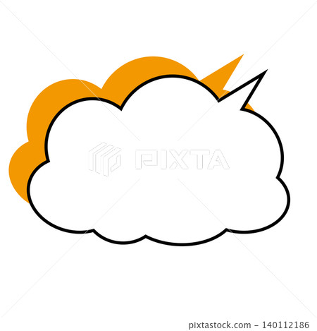 Simple illustration material of a cloud-shaped speech bubble (white background) Simple illustration material of a cloud-shaped speech bubble (white background) 140112186