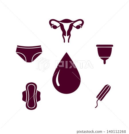 Menstrual Hygiene Day Silhouette Women Health Awareness Design Menstrual Hygiene Day Silhouette Women Health Awareness Design 140112268