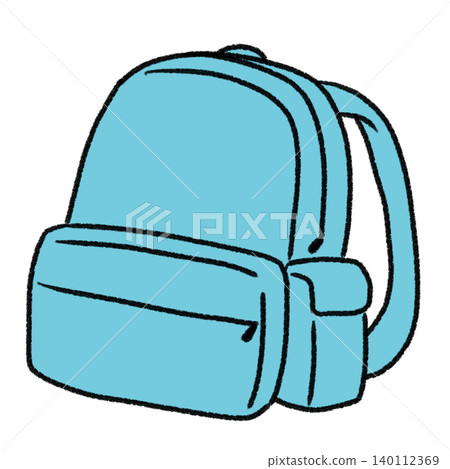 A simple and cute illustration of a backpack 140112369
