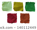 Light green olive green burgundy brown crumpled paper squares set 140112449