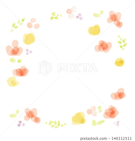 Colorful spring flower frame (watercolor) Colorful spring flower frame (watercolor) 140112511