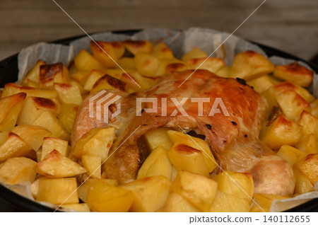 Oven Roasted Chicken with Potatoes Oven Roasted Chicken with Potatoes 140112655