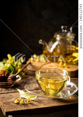 Cup of linden tea 140112743