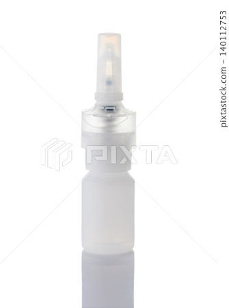 Nasal Spray Dispenser with Pump Mechanism Isolated on White Background Nasal Spray Dispenser with Pump Mechanism Isolated on White Background 140112753