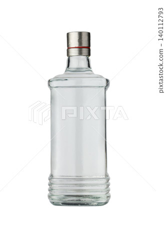 Glass bottle for vodka and spirits isolated on white background 1 Glass bottle for vodka and spirits isolated on white background 1 140112793