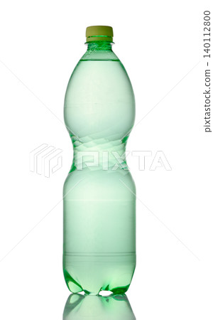 Green Plastic PET Beverage Bottle Isolated on White Background Green Plastic PET Beverage Bottle Isolated on White Background 140112800