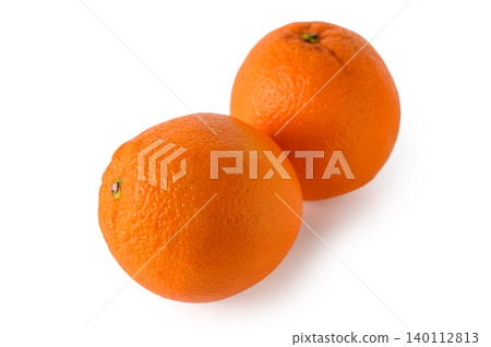 Pair of Fresh Oranges Isolated on White Background Pair of Fresh Oranges Isolated on White Background 140112813