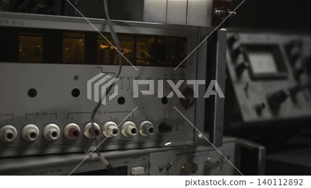 Detailed Image Showcasing Vintage RCA Connection Panel With Vivid Colored Signal Jacks And Wiring . Media Detailed Image Showcasing Vintage RCA Connection Panel With Vivid Colored Signal Jacks And Wiring . Media 140112892