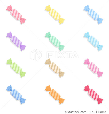 Pastel Striped Wrapped Candy Collection Set. Colorful Sweet Confection Icons. Cute Assorted Candy Candies Isolated on Light Background. Flat Vector Illustration Pastel Striped Wrapped Candy Collection Set. Colorful Sweet Confection Icons. Cute Assorted Candy Candies Isolated on Light Background. Flat Vector Illustration 140113084