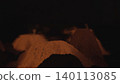 Dark Factory Scene With Glowing Waste. Photo Of Sparkling Debris Beneath Shadowy Factory Setting. Stock clip 140113085