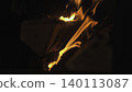 Vivid Fiery Display. Energetic Fire And Smoke Movement Showcasing Vibrant Colors And Swirling Textures. Media 140113087