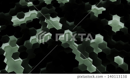 Luminous Honeycomb Grid Reveals Intricate Data Pathways With Green Lighting And Cellular Depth Luminous Honeycomb Grid Reveals Intricate Data Pathways With Green Lighting And Cellular Depth 140113138
