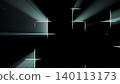 Turquoise Beams Create Vibrant Visuals. Bright Turquoise Rays Pierce Dark Emptiness Dynamically 140113173