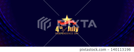 American Independence Day. Festive blue illustration with star silhouettes American Independence Day. Festive blue illustration with star silhouettes 140113196