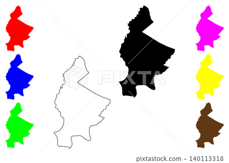 Ba Ria city ( Socialist Republic of Viet Nam, Vietnam, SRV) map vector illustration, scribble sketch Long Le map Ba Ria city ( Socialist Republic of Viet Nam, Vietnam, SRV) map vector illustration, scribble sketch Long Le map 140113318