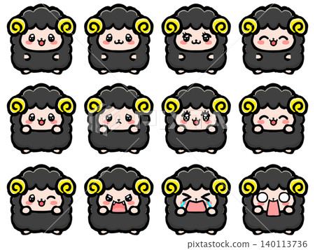 Sheep's Emotions: Graffiti-Style Illustration Set 4 Sheep's Emotions: Graffiti-Style Illustration Set 4 140113736