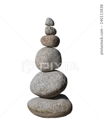 tower with stones balance and harmony isolated on white background 140113836