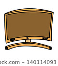 Simple drawing of a monitor TV doodle image vector 140114093