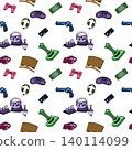 Seamless pattern with gaming theme, computer new 140114099