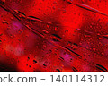 Red bubbles suspended in liquid, macro texture with droplets, streaks, fluid patterns. Natural background for bubbles, oil, gel, beverage, skincare, science, packaging design. copy space 140114312