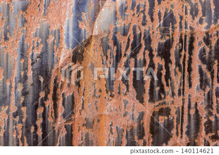Close-up of Weathered Rusty Corrugated Metal Texture Close-up of Weathered Rusty Corrugated Metal Texture 140114621