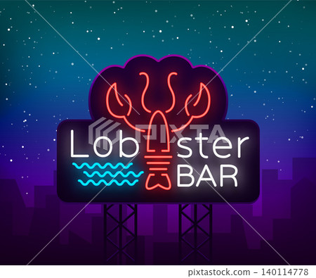 Lobster neon logo icon vector illustration. Emblem, neon signboard for restaurant, cafe with seafood. Glowing banner, a template for your projects. Billboard Lobster neon logo icon vector illustration. Emblem, neon signboard for restaurant, cafe with seafood. Glowing banner, a template for your projects. Billboard 140114778