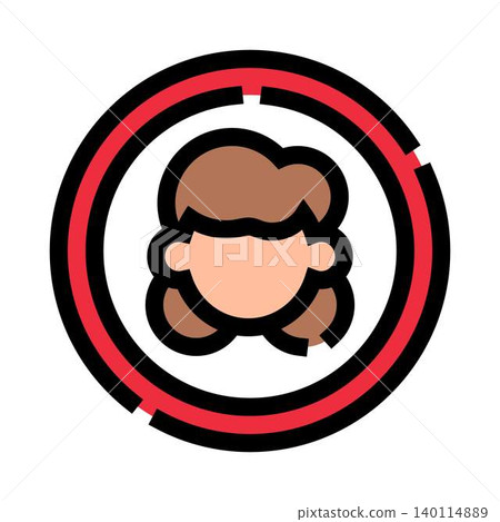 Female user profile account avatar icon symbol Female user profile account avatar icon symbol 140114889