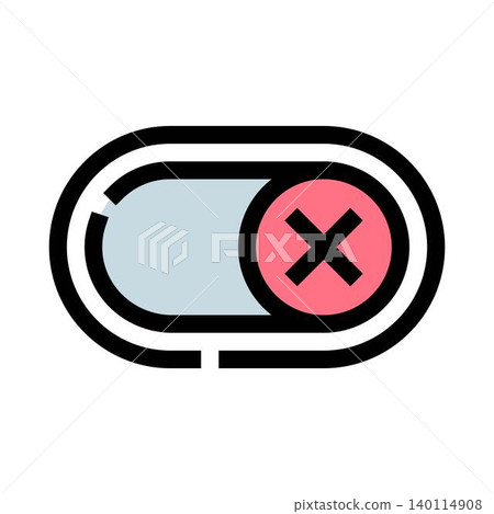 Toggle switch icon indicating off or deactivate status Toggle switch icon indicating off or deactivate status 140114908