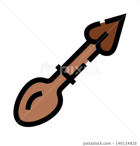 Wooden spoon with heart design handle 140114928