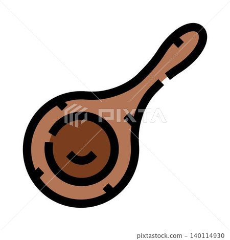 Wooden maraca percussion instrument creating rhythm and music Wooden maraca percussion instrument creating rhythm and music 140114930