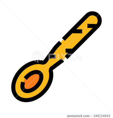 Yellow kitchen spoon utensil for eating food Yellow kitchen spoon utensil for eating food 140114933