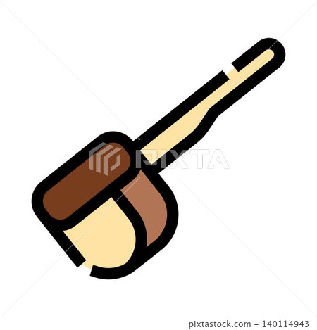 Meat chop with rib bone vector illustration Meat chop with rib bone vector illustration 140114943