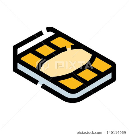 Mobile device sim card isometric icon technology Mobile device sim card isometric icon technology 140114969