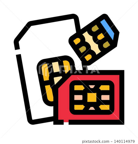 Mobile sim card chip for digital signal connection Mobile sim card chip for digital signal connection 140114979