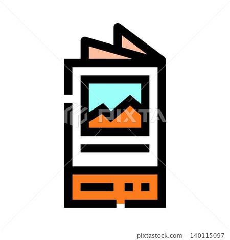 Tri fold brochure showing marketing information and advertising content 140115097
