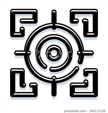Target icon with bullseye and aiming marks Target icon with bullseye and aiming marks 140115120