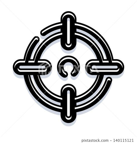 Crosshair symbol for aiming and targeting goal Crosshair symbol for aiming and targeting goal 140115121