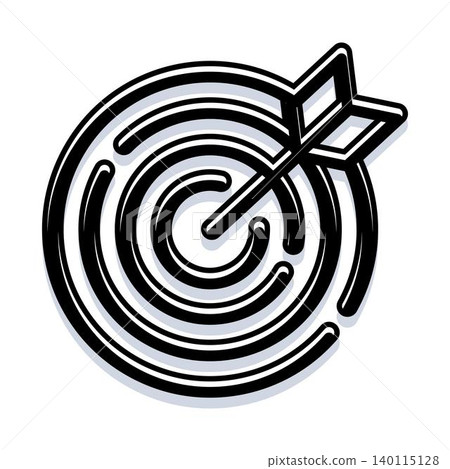 Target with arrow hitting bullseye achieving success Target with arrow hitting bullseye achieving success 140115128