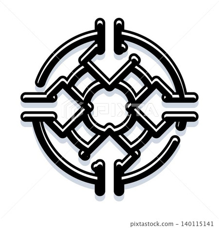 Abstract geometric target knot design concept icon Abstract geometric target knot design concept icon 140115141