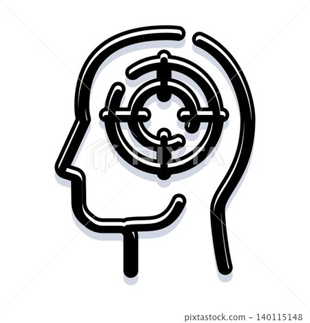Human mind focusing on goal target objective Human mind focusing on goal target objective 140115148