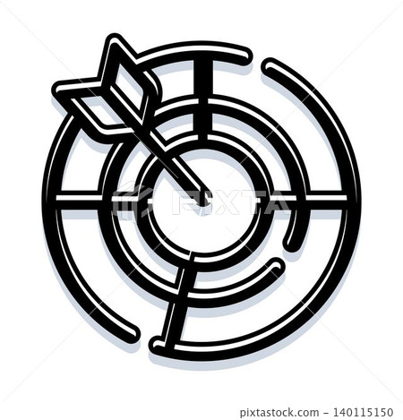 Target with arrow hitting bullseye icon Target with arrow hitting bullseye icon 140115150